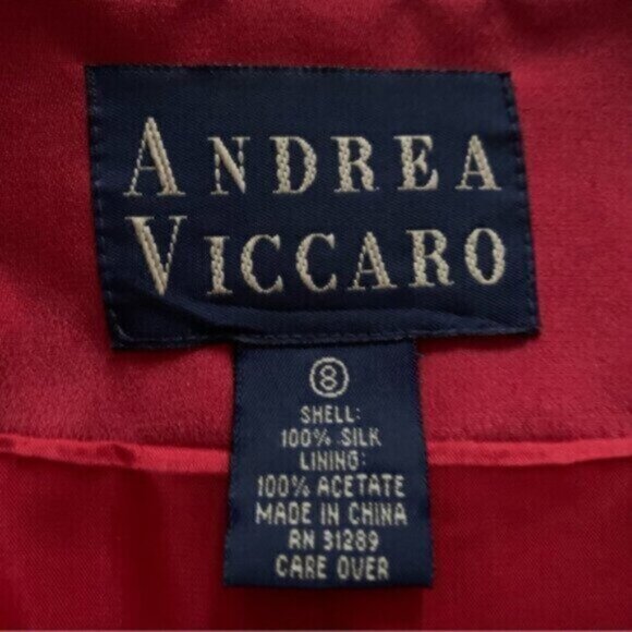 Andrea Viccaro Vintage Silk Single Breasted Collarless Blazer - Picture 17 of 17